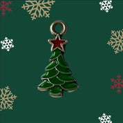 Anhänger Metall "Weihnachtsbaum", Farbe grün-silber