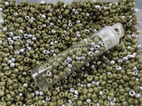 Rocailles Glasperlen ''Shabby'', 2 mm, Farbe Mix Olive Silver Mix 8 g / ca. 500 Stück