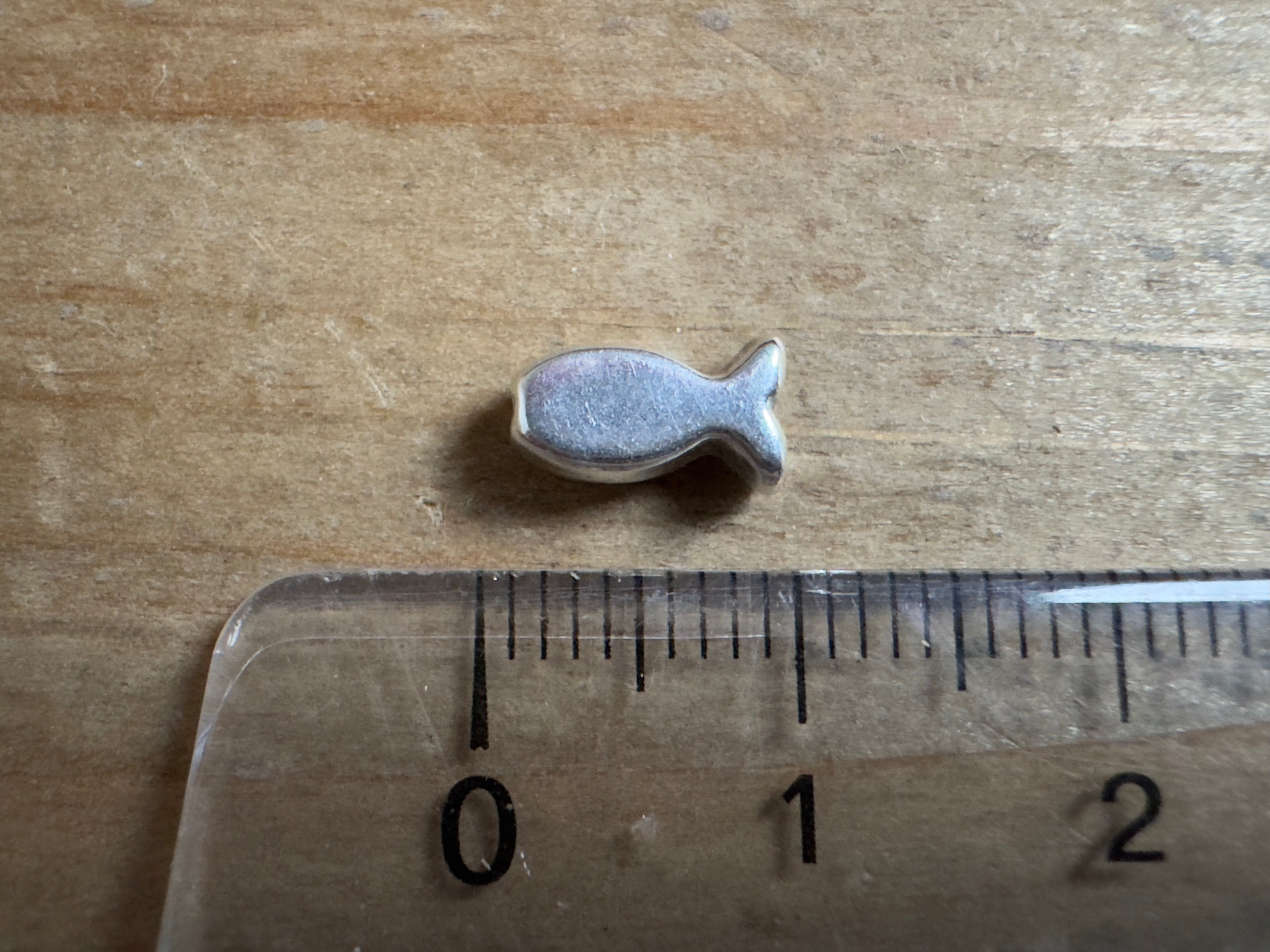 Metallperle "Fisch" 9 mm, silber