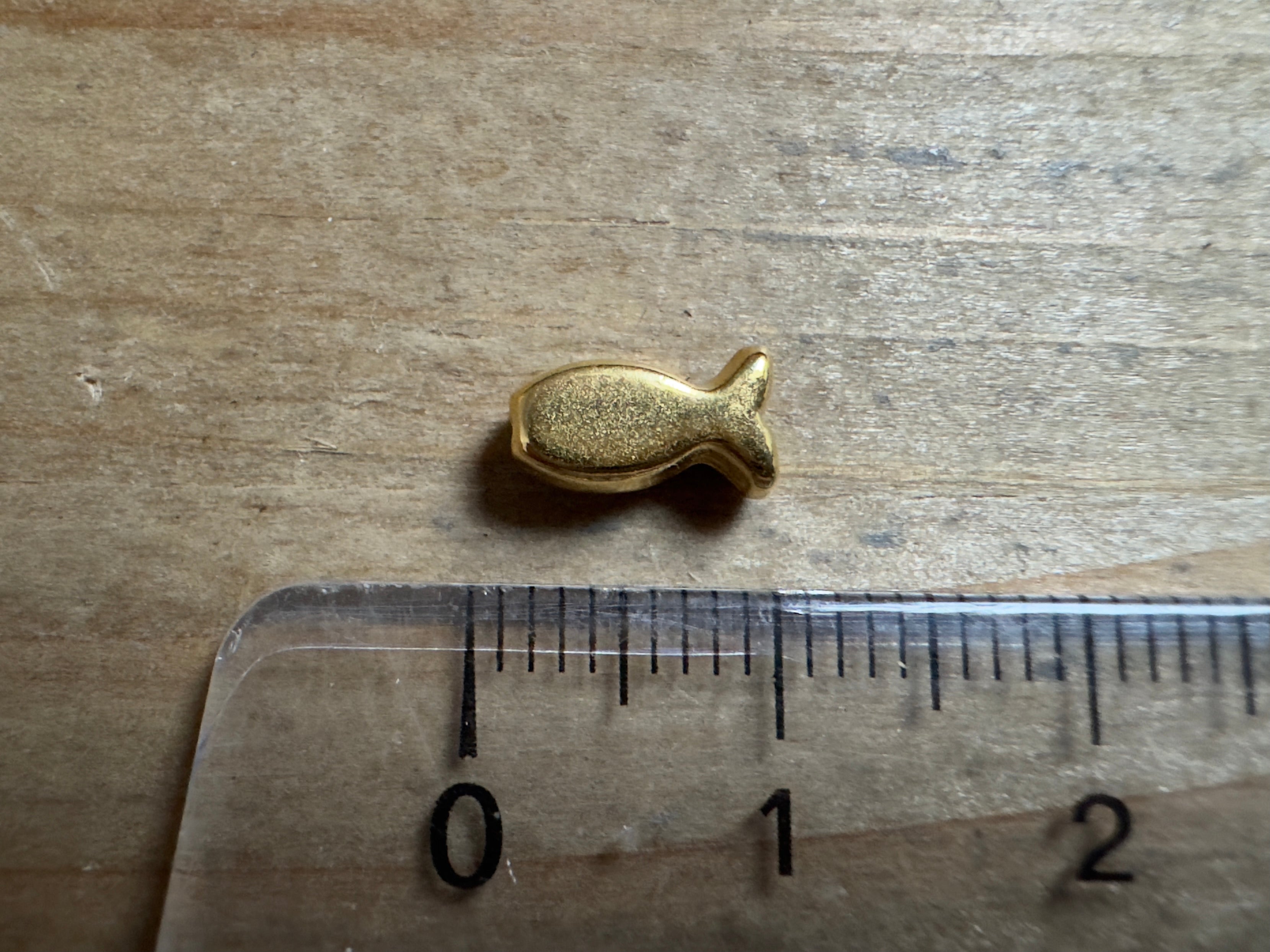 Metallperle "Fisch" 9 mm, gold