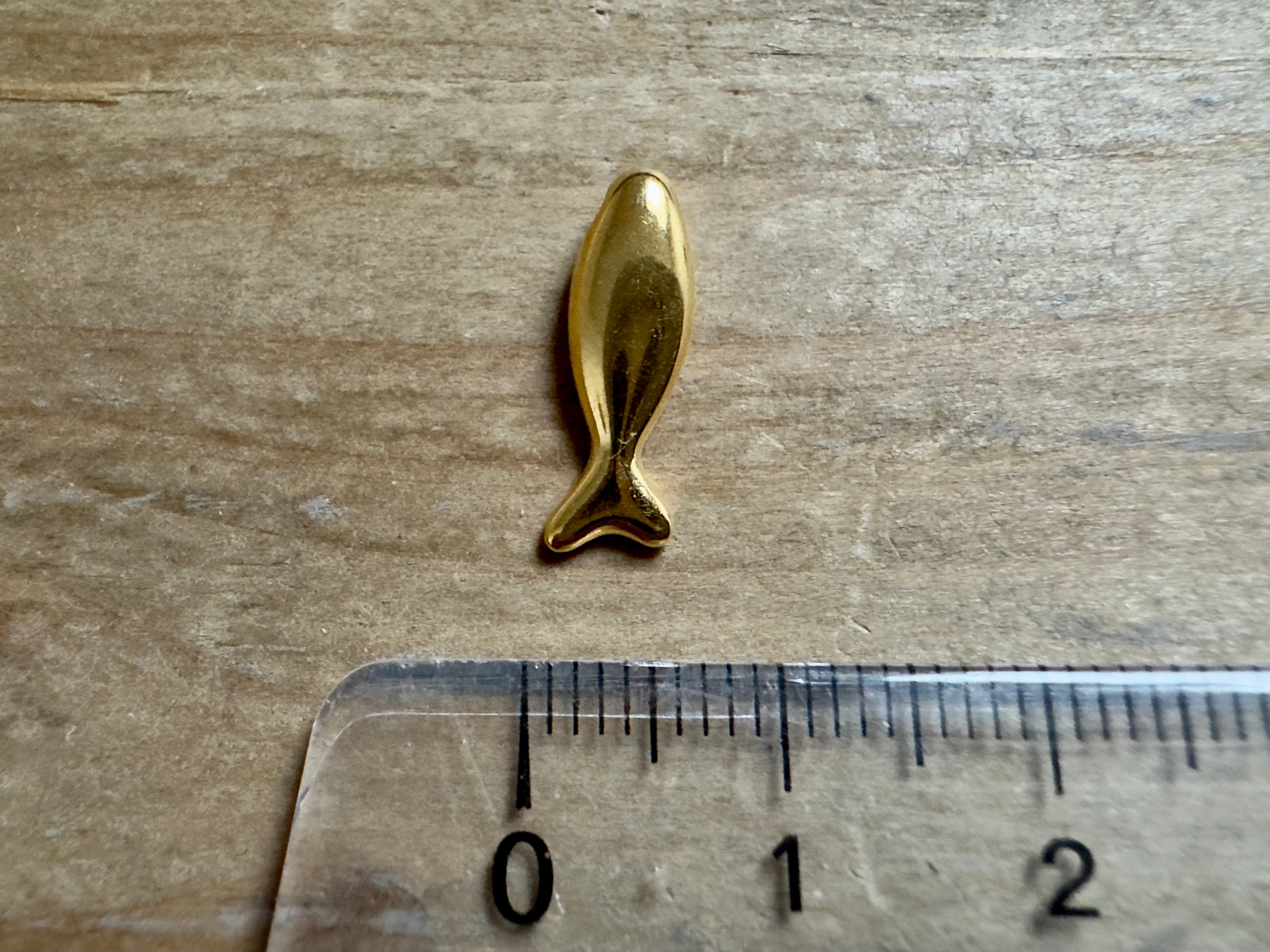 Anhänger Metall "Fisch" 17 mm, gold