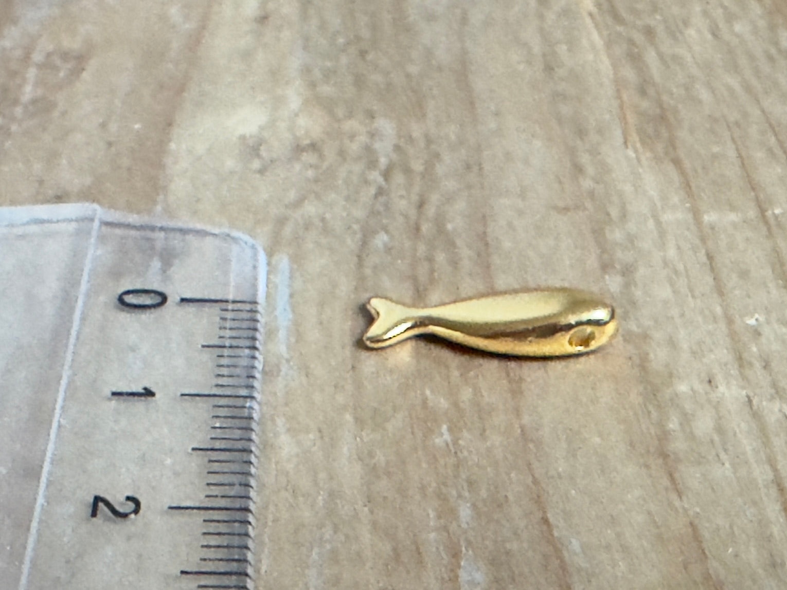 Anhänger Metall "Fisch" 17 mm, gold