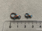 Karabinerverschluss, Farbe kupfer-blau
