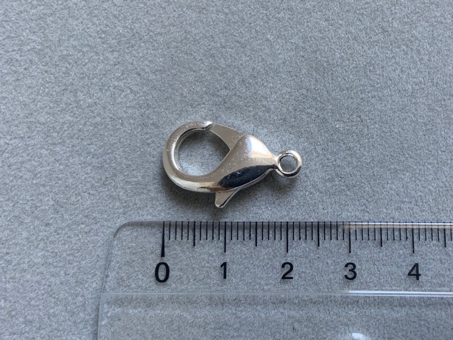 Karabinerverschluss 23 mm, Farbe silber