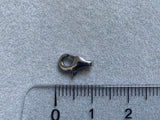 Karabinerverschluss 10 mm, Farbe silber antik