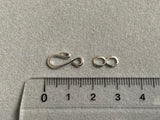 Haken-Verschluss-Set 2-teilig, Farbe silber
