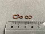 Haken-Verschluss-Set 2-teilig, Farbe kupfer