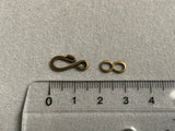Haken-Verschluss-Set 2-teilig, Farbe altmessing