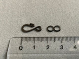 Haken-Verschluss-Set 2-teilig, Farbe anthrazit