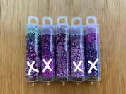 Perle di vetro Delica 11/0 - mix magenta 1-5