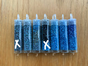 Perle di vetro Delica 11/0 - mix blu 1-7