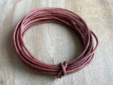 Lederkordel rund 1,5 mm, Farbe 10 natural saddle brown