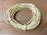 Cordone di cuoio rotondo 2 mm, colore 41 giallo pallido