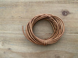 Lederkordel rund 2 mm, Farbe 102 metallic copper