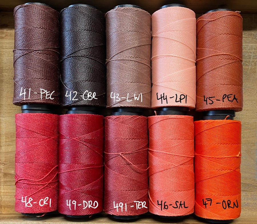 Makramee-Garn 1 mm aus gewachstem Polyester, Farben 41 - 491