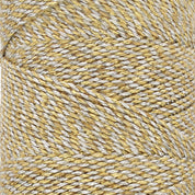 Makramee-Garn 1 mm  aus gewachstem Polyester, Farbe Silver/gold