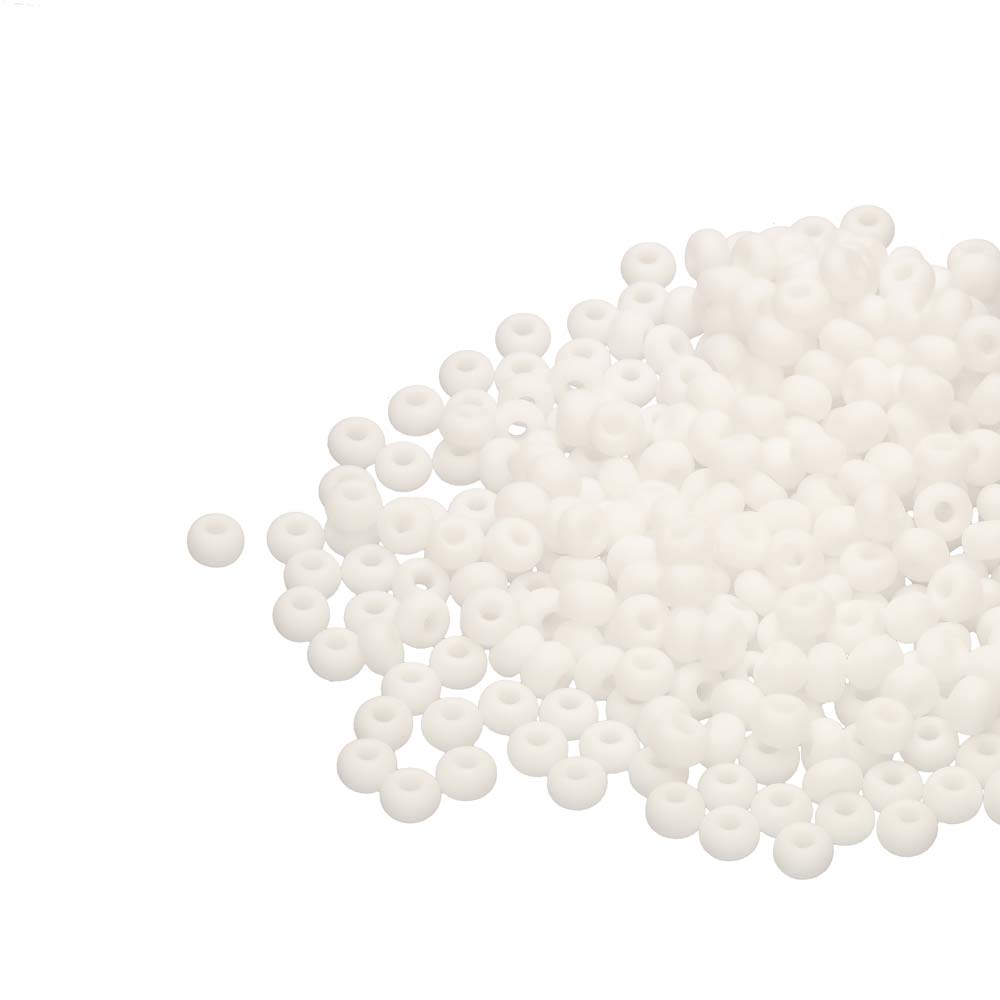 Preciosa Glass Seed Beads - Farbe chalk white