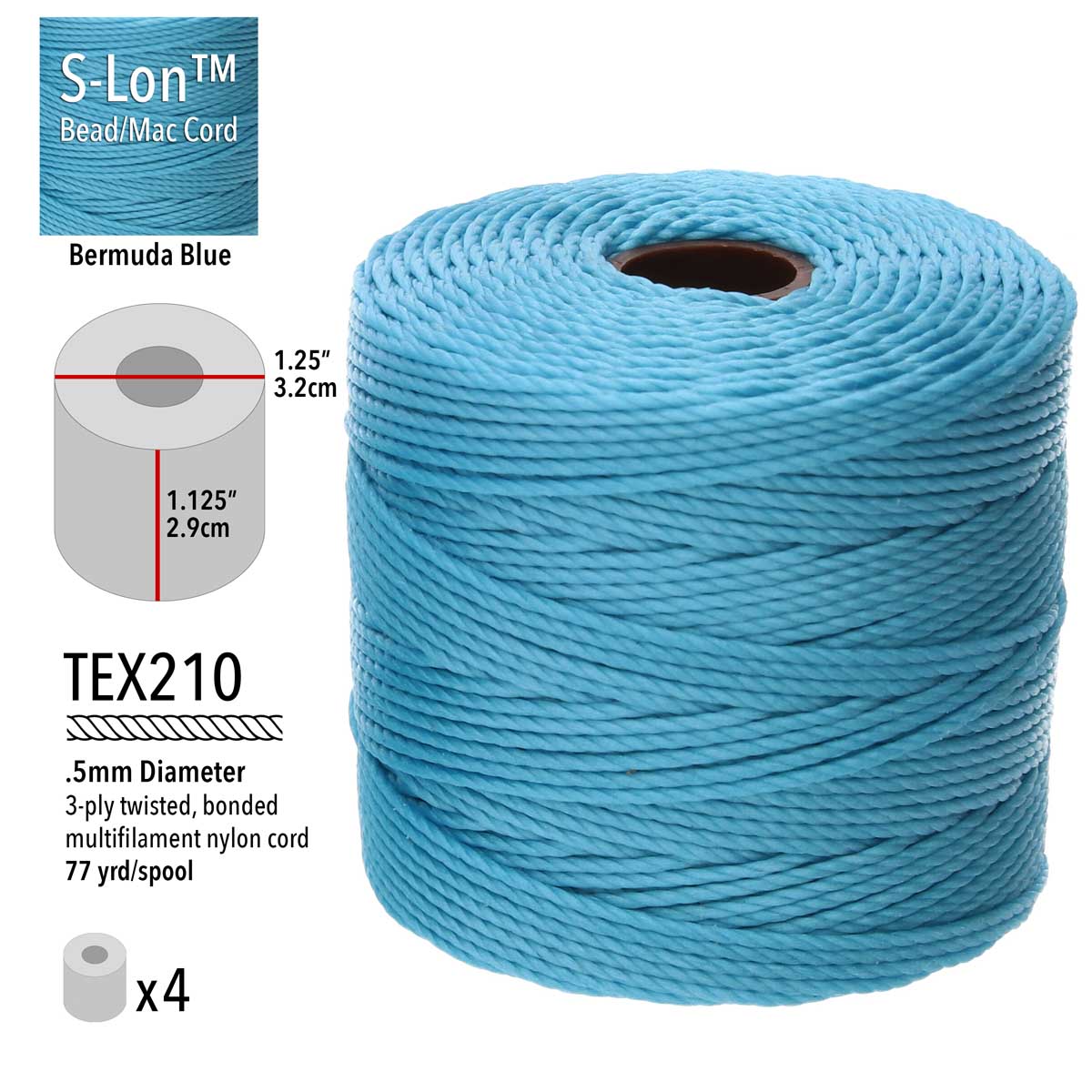 Super-Lon Nylongarn Standard TEX 210, Farbe 391 bermuda blue