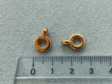 Metallperle Ring Ø 9 mm mit Öse, roségold