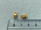 Perlina in metallo "Line" Ø 6 mm con occhiello, oro 