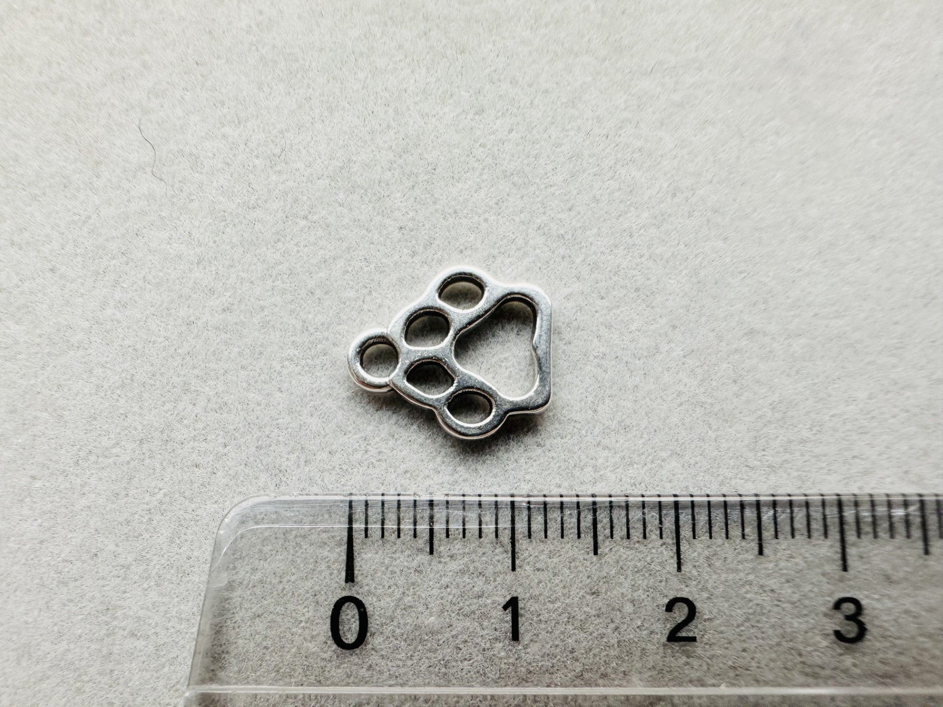 Anhänger Metall "Hunde Pfote", silber