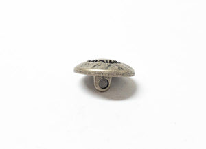 Metallknopf "Herzmuster", altsilberfarben - bead&more