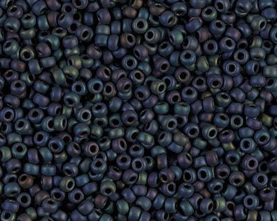 0 Round Seed Bead, Farbe Matte Purple Iris - bead&more