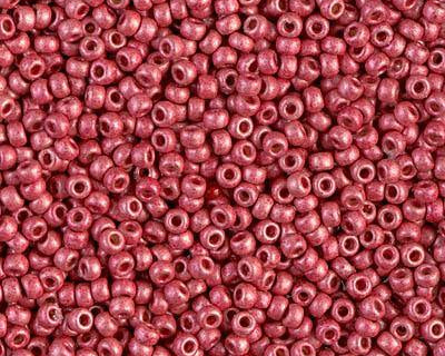 0 Round Seed Bead, Farbe Duracoat Galv. Matte Lt Cranberry - bead&more