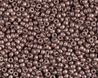 0 Round Seed Bead, Farbe Duracoat Galv. Matte Dk Mauve - bead&more