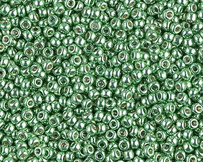 0 Round Seed Bead, Farbe Duracoat Galv. Dk Mint Green - bead&more