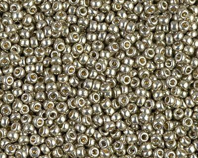 0 Round Seed Bead, Farbe Duracoat Galv. Lt Smokey Pewter - bead&more