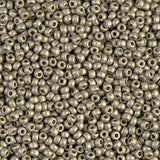 Miyuki 11/0 Round Seed Bead, Farbe 03 Duracoat Galv. Matte Lt Pewter