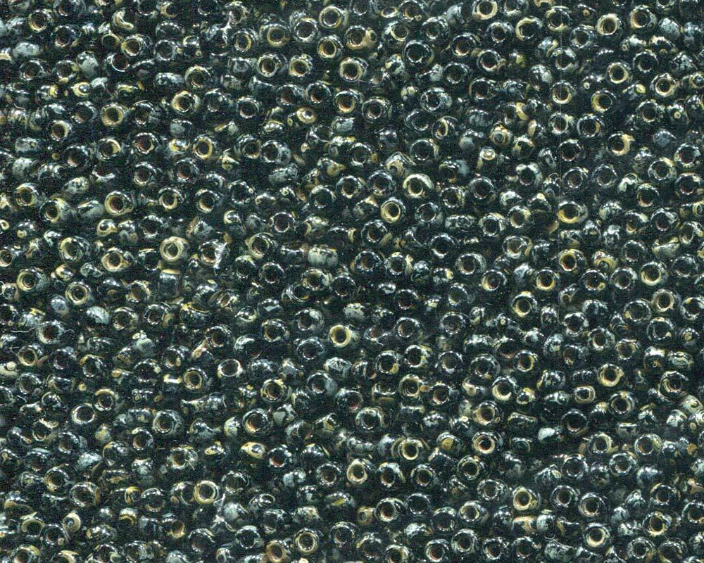 0 Round Seed Bead, Farbe Picasso Smoky Black Matte - bead&more