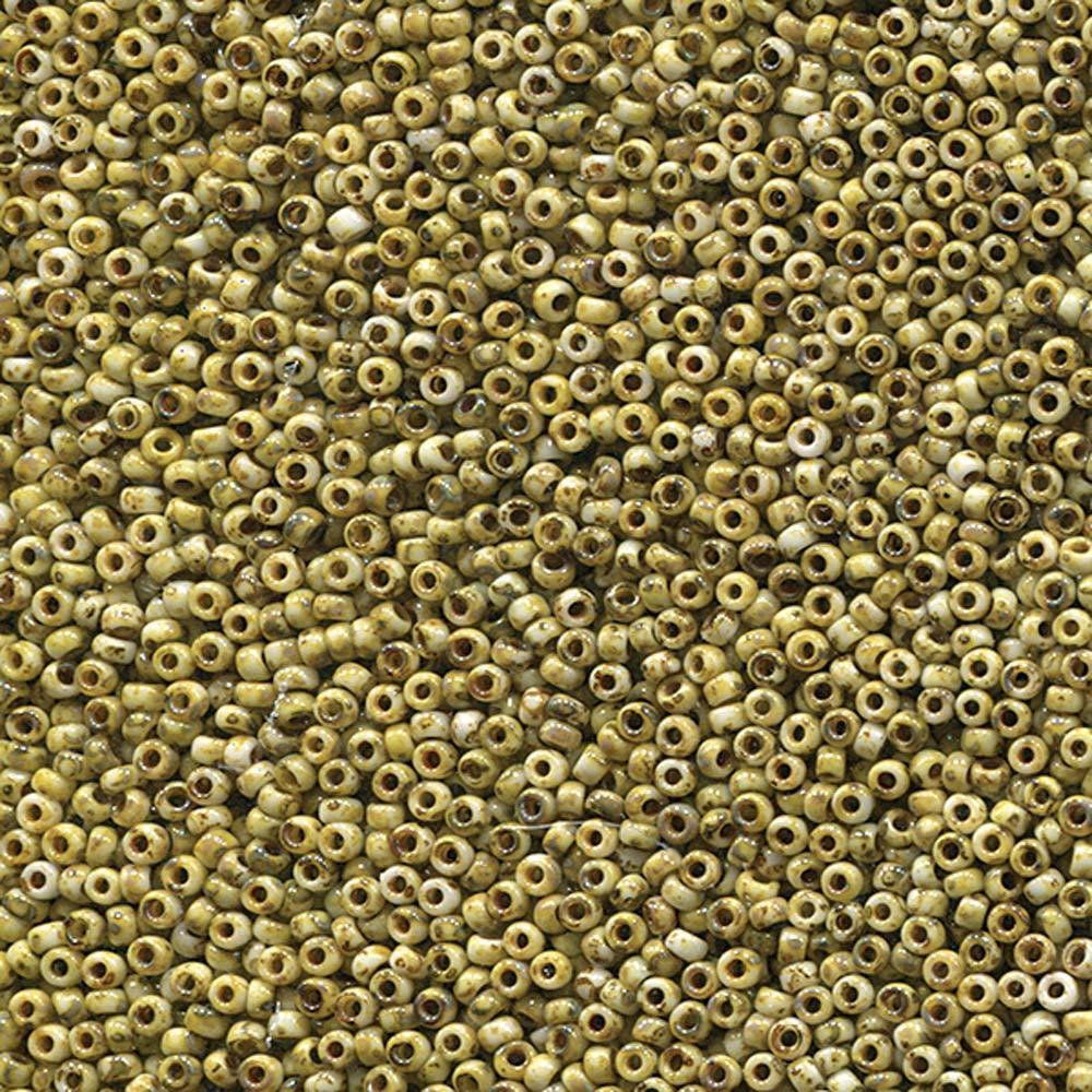 Miyuki 11/0 Round Seed Bead, Farbe Picasso Canary Yellow Matte - bead&more