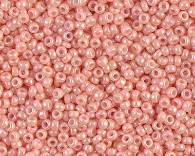 0 Round Seed Bead, Farbe Semi-Matte Opaque Salmon - bead&more
