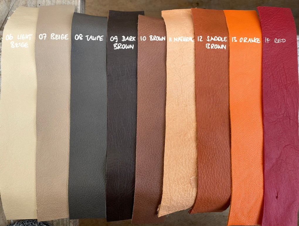 Bandes de cuir 3 cm, 20 cm de long - couleur 06 - 14