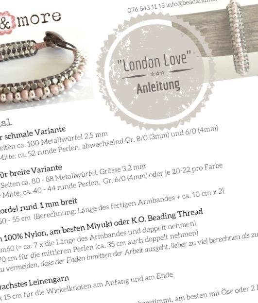 Anleitung Armband London Love - als PDF-Download - bead&more