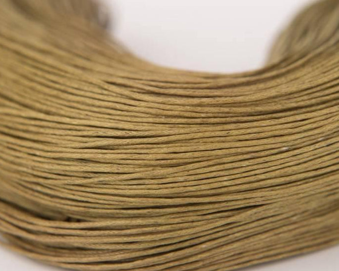 Baumwollkordeln gewachst 1 mm, Farbe 14 khaki - bead&more