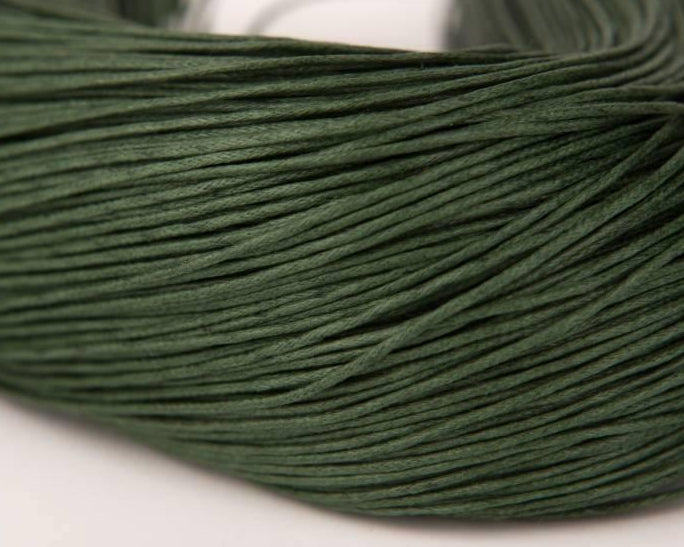 Baumwollkordeln gewachst 1 mm, Farbe 19 tannengrün - bead&more
