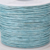 Baumwollkordeln gewachst 1 mm, Farbe 24 pastell türkisblau