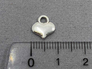 Anhänger Metall "Herz" 9 mm, Farbe altsilber - bead&more