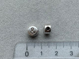 Metallperle "&", silber
