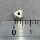 Metallperle "Facette Dreieck", antik silber