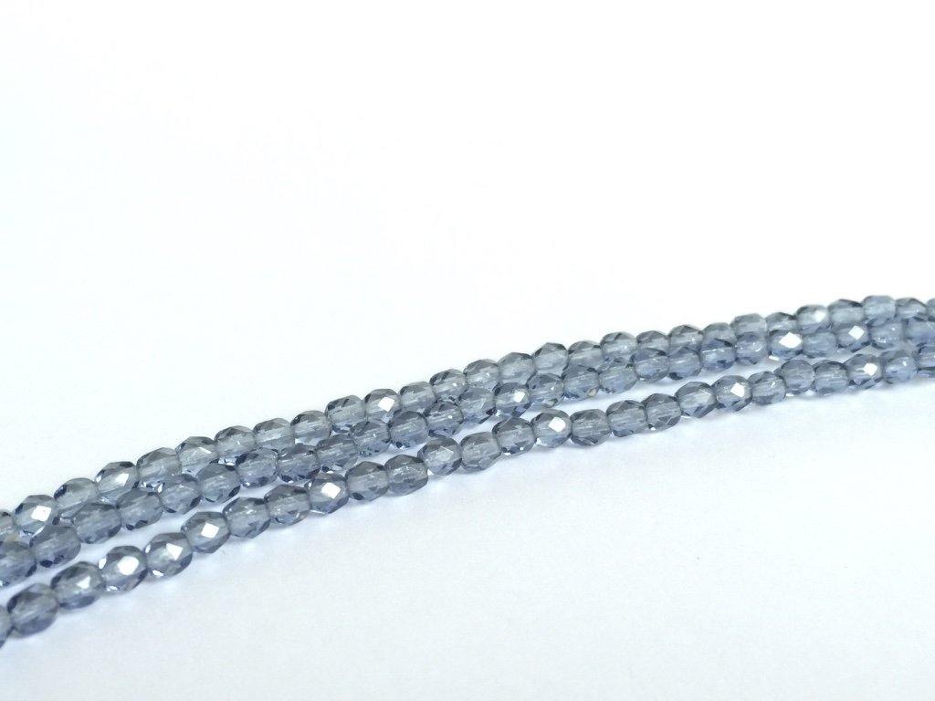 Glasschliffperlen feuerpoliert 4mm, Farbe A29 Montana light - bead&more