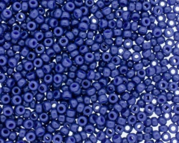 0 Round Seed Bead, Farbe Duracoat Opaque Navy Blue - bead&more