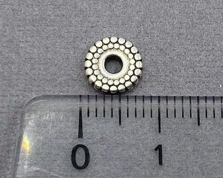 Metallperle "Deco-Disc", altsilber - bead&more
