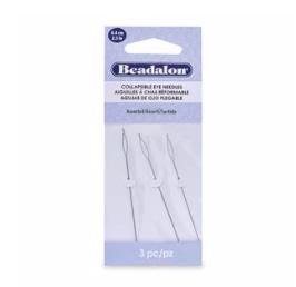 Perlennadeln Collapsible Eye von Beadalon, 3 Stk. assortiert - bead&more
