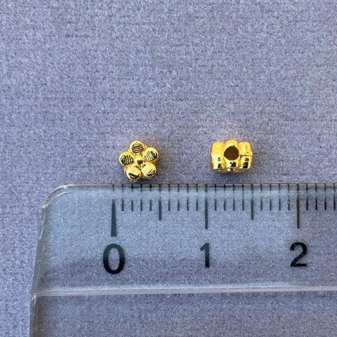 Metallperle "Blümchen", gold - bead&more