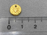 Anhänger Metall Ornament 9 mm, Farbe gold