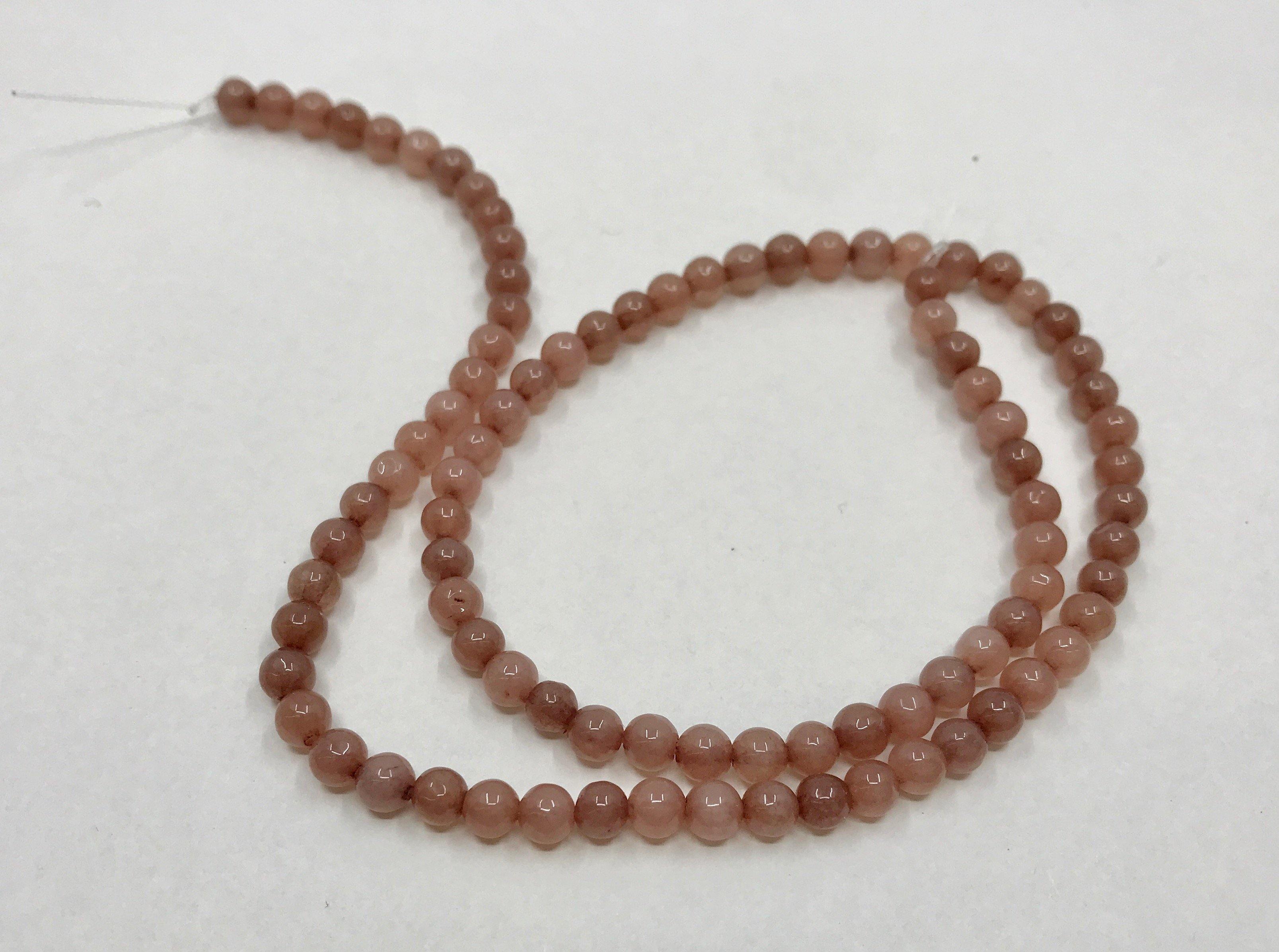 Naturstein Perlen 4 mm - Farbe rose taupe - bead&more